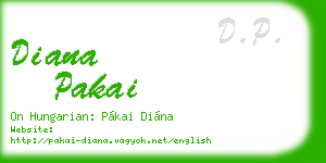 diana pakai business card